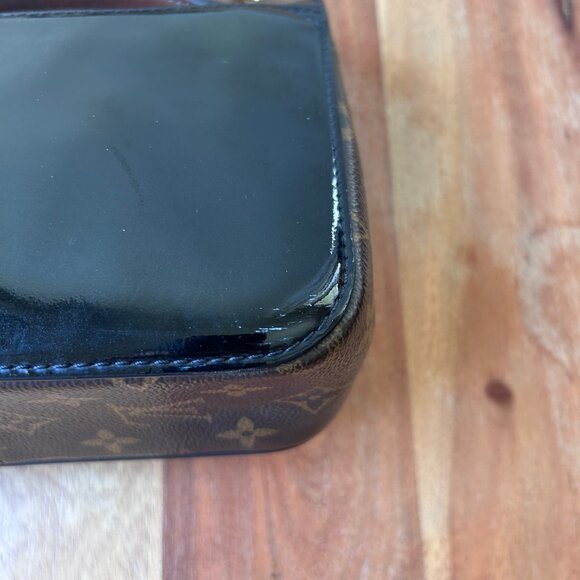 Louis Vuitton MONOGRAM VERNIS AND CANVAS Cherrywood BB Black w/Strap - Picture 9 of 14